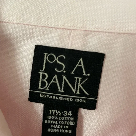Men’s 17 1/2 34 Pink long sleeve dress shirt 👔👔👔👔 - Picture 3 of 3